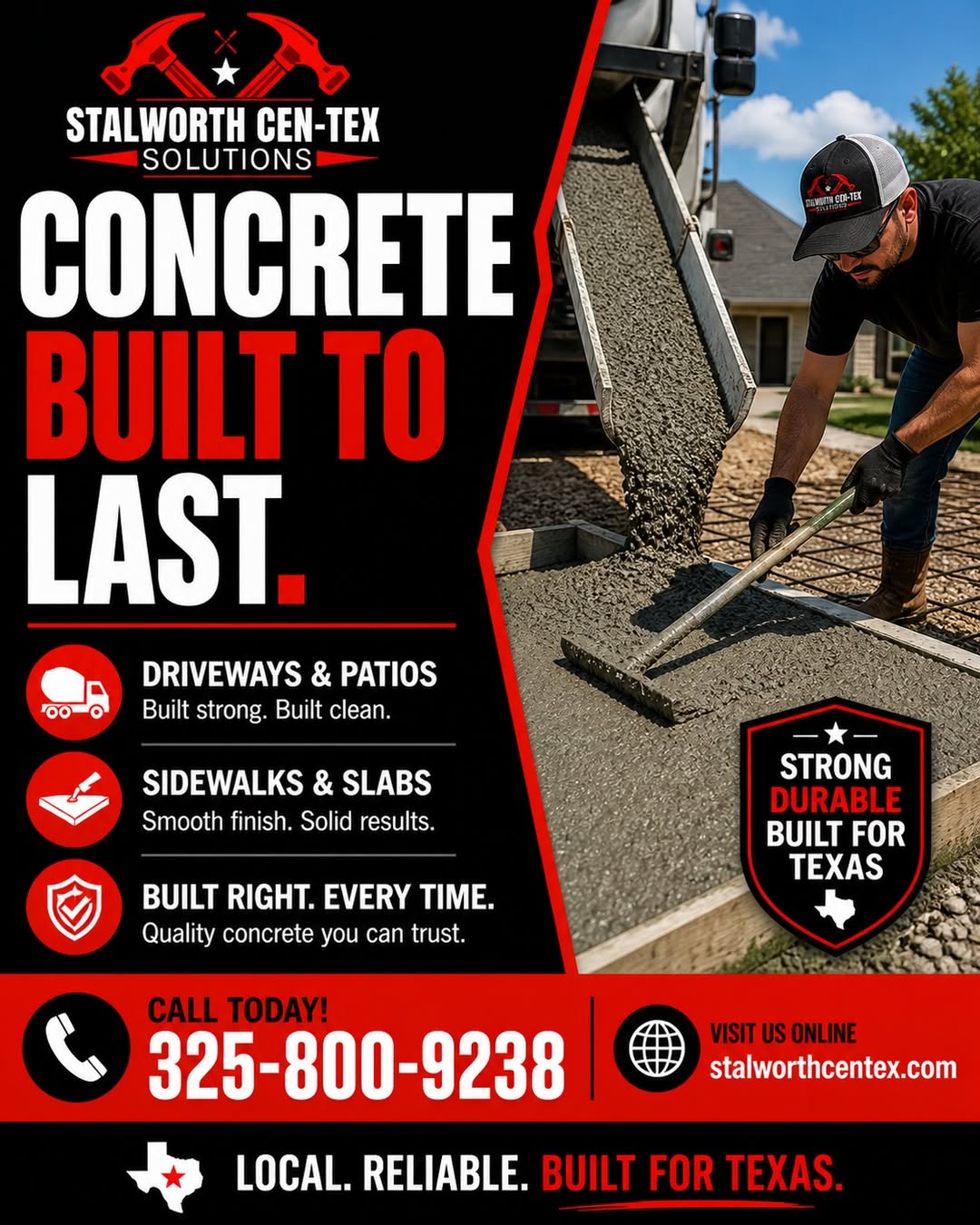 Stalworth Cen-Tex Solutions concrete services graphic